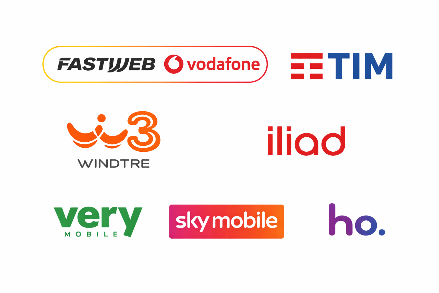 Operatori partner: TIM, Vodafone, WindTre, Iliad, Very Mobile, Sky